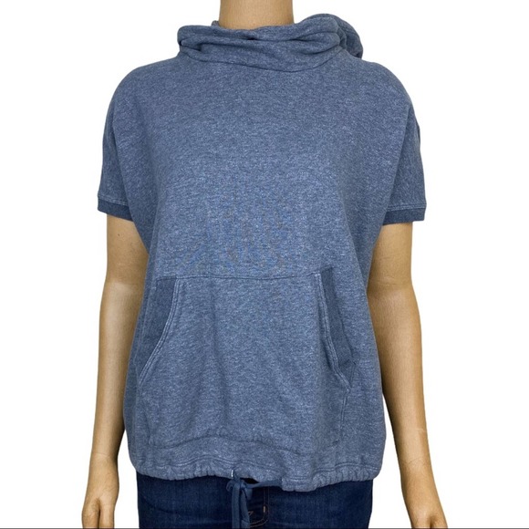 James Perse Tops - James Perse Sleeveless Hoodie Poncho Top in Gray